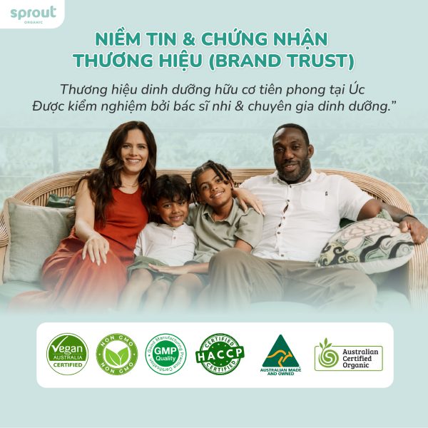 Thức uống dinh dưỡng thực vật hữu cơ Sprout Organic Kids Shake vị Socola/Valina